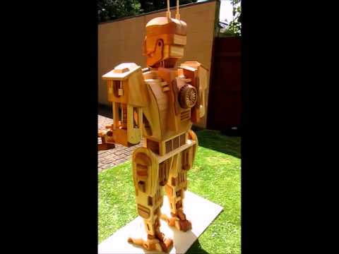 Wooden Robot Stereo