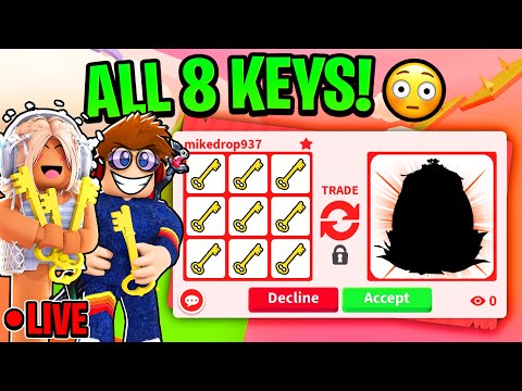 We Play Adopt Me's New Update and Get All the Keys! LIVE!