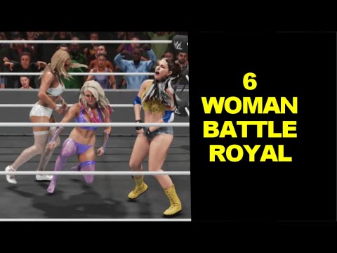 WWE 2K19 Trish vs Alexa vs Dani vs Natalya vs Liv Morgan vs  Angelina - Six Woman Battle Royal