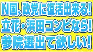 N国参院選に出たら、政党要件復活する気がする！立花・浜田コンビは人気がある！