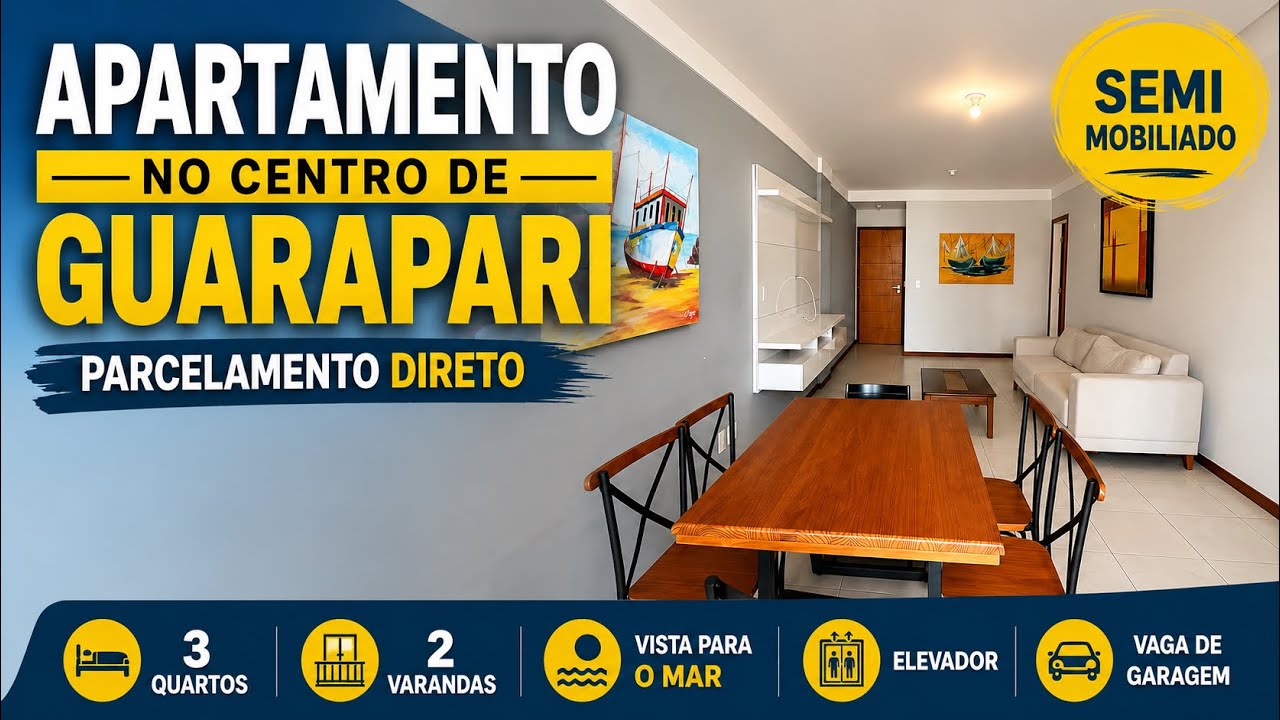 3 quartos no Centro de Guarapari, parcelamento direto