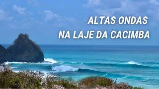 First big swell of the 2026 season in Noronha: big surf at Laje da Cacimba.