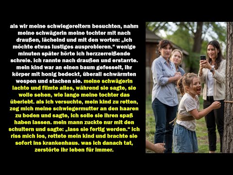 My sister-in-law tied my child to a tree with honey and filmed everything I did afterwards...