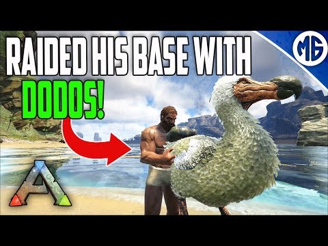 RAIDED HIS BASE WITH DODOS! 3 Man PvP Servers - Ark: Survival Evolved