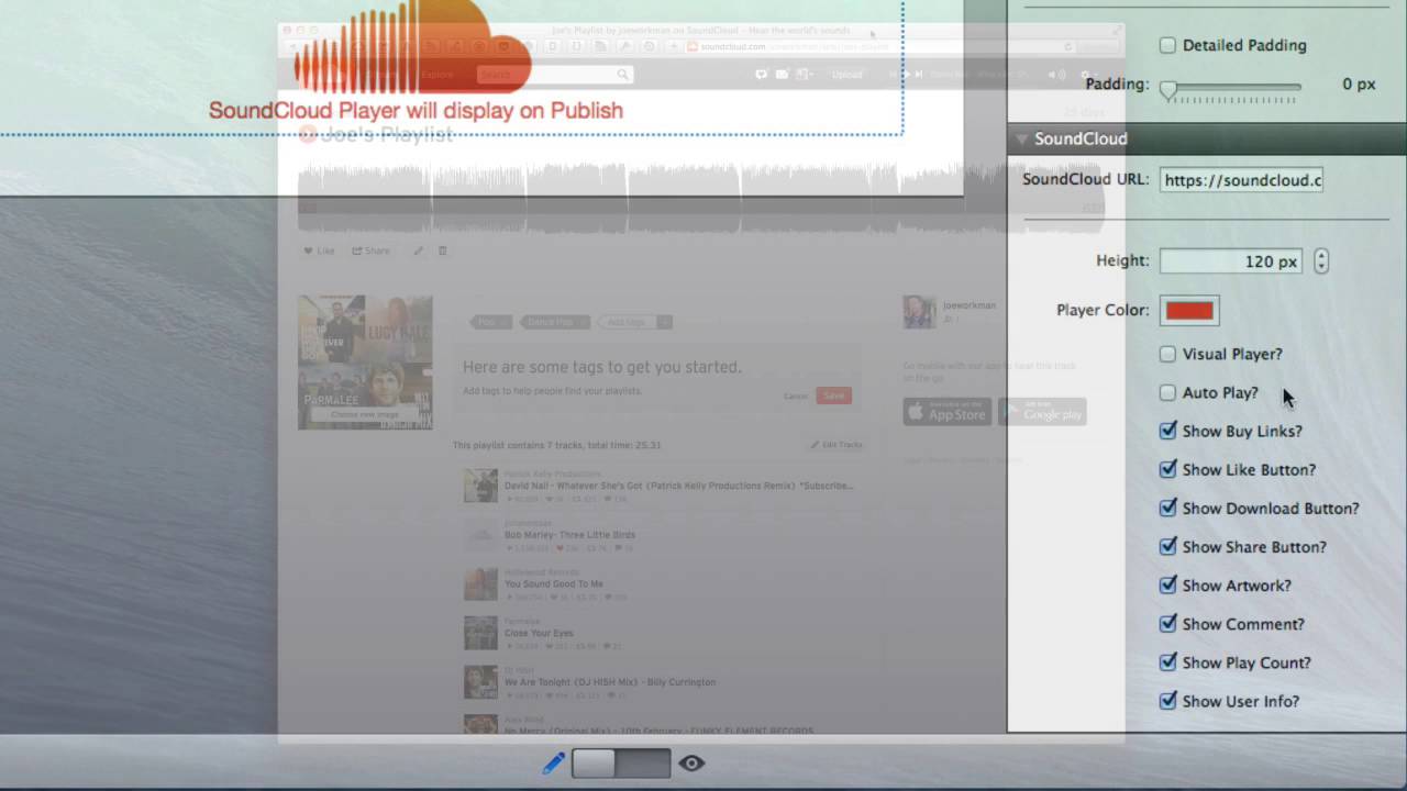 SoundCloud Stack for RapidWeaver