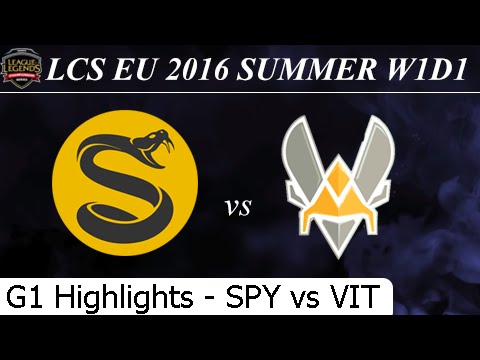 SPY vs VIT Game 1 Highlights - LCS EU Summer 2016 W1D1M3 Splyce vs Team Vitality