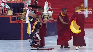 His Holiness the 17'th Karmapa performs the Gutor Mahākāla Cham (The Great Mahākāla Dharma Prote