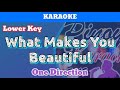 What Makes You Beautiful by One Direction (Karaoke _ Lower Key)