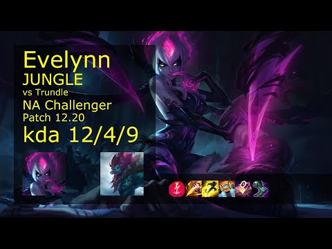 Rank 1 NA Evelynn Jungle: Evelynn vs Trundle