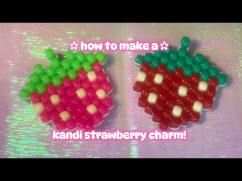 So basteln Sie einen Erdbeer-Kandi-Anhänger! 🍓 (Kandi-Tutorial)