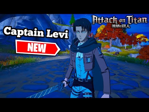 *NEW* CAPTAIN LEVI SKIN GAMEPLAY - FORTNITE X ATTACK ON TITAN - SPECIAL OPERATIONS SQUAD SET