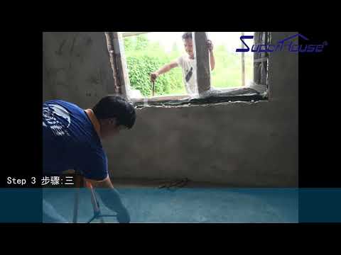 Superhouse aluminium windoor installation