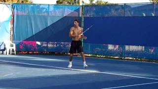 Robert Farah shirtless practice 2011