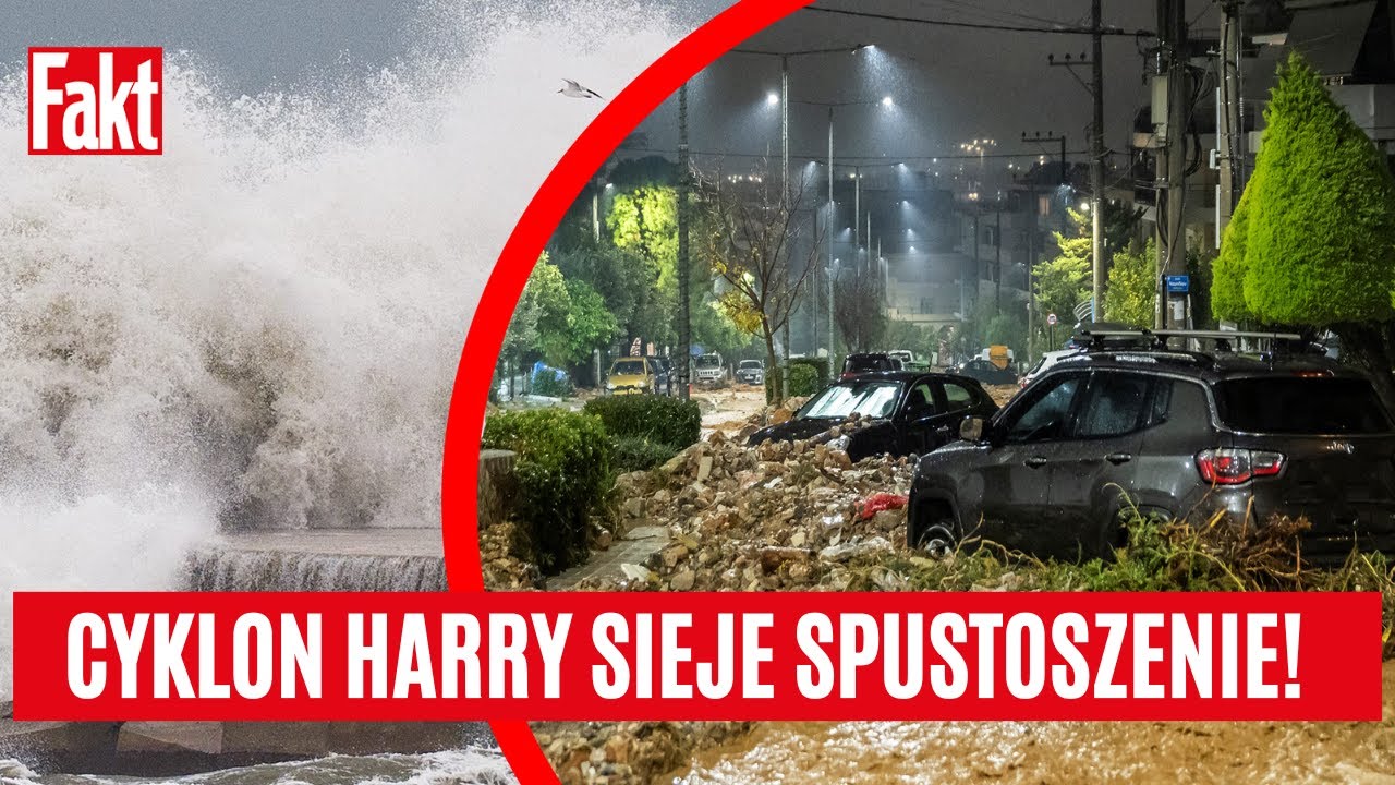 GIGANTYCZNE FALE roztrzaskują się o brzeg! Niebezpieczny cyklon nawiedzi...