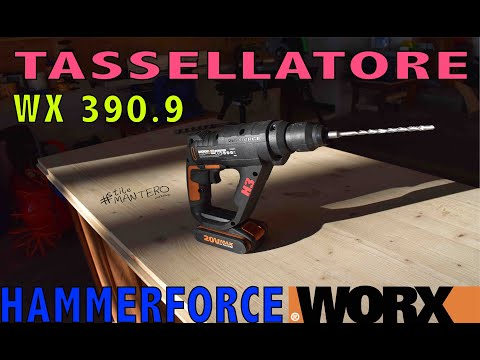 Akumuliatorinis perforatorius WORX WX390.9 be akumuliatorius ir kroviklio video