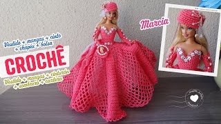 Vestido + Accesorios a Crochet/Ganchillo para Barbie | Marcia