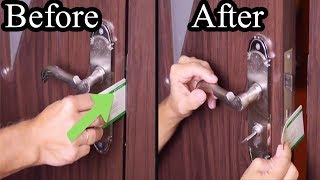 How to Open a Locked Door with a Credit Card Step By Step - Life Hacks 2020