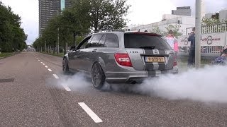 770HP Supercharged Mercedes Weistec C63 AMG Estate - BURNOUT!