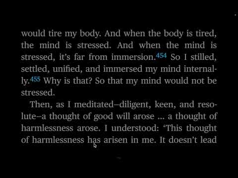 The Buddha teaches positive thinking. MN19 Audiobook w/text tr. Sujato r. Angus Cargill