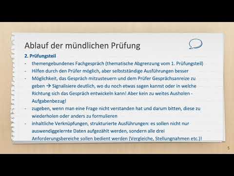 Vorbereitung der mündlichen Prüfung im Fach Geschichte