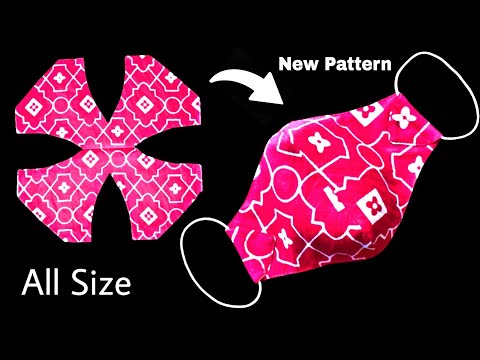 Very Easy New Style Cute Mask - Face Mask Sewing Tutorial - New Pattern Mask- No Fog On Glasses