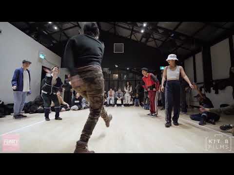 Suzu and Tar bean VS Hiro Boogie and Moo La La [Top11] - Locking x Waacking Community Battle