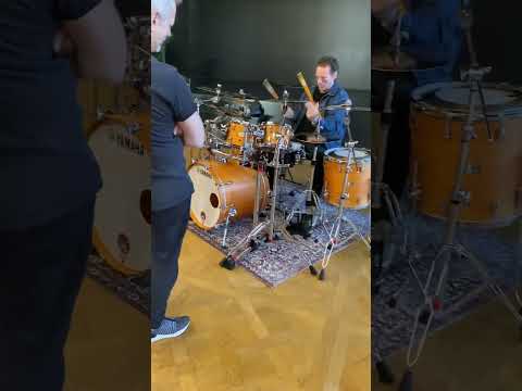 Thomas Lang try Dave Weckl drum kit at Buddy drum camp 2025 #drums #drumcamp #drummer #daveweckl