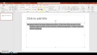 Hanging indent in PowerPoint