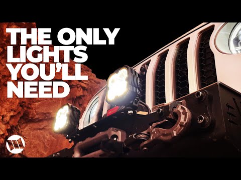 KC Flex ERA 4 Combo LED Off Road Light System Installed on our Jeep JT Gladiator