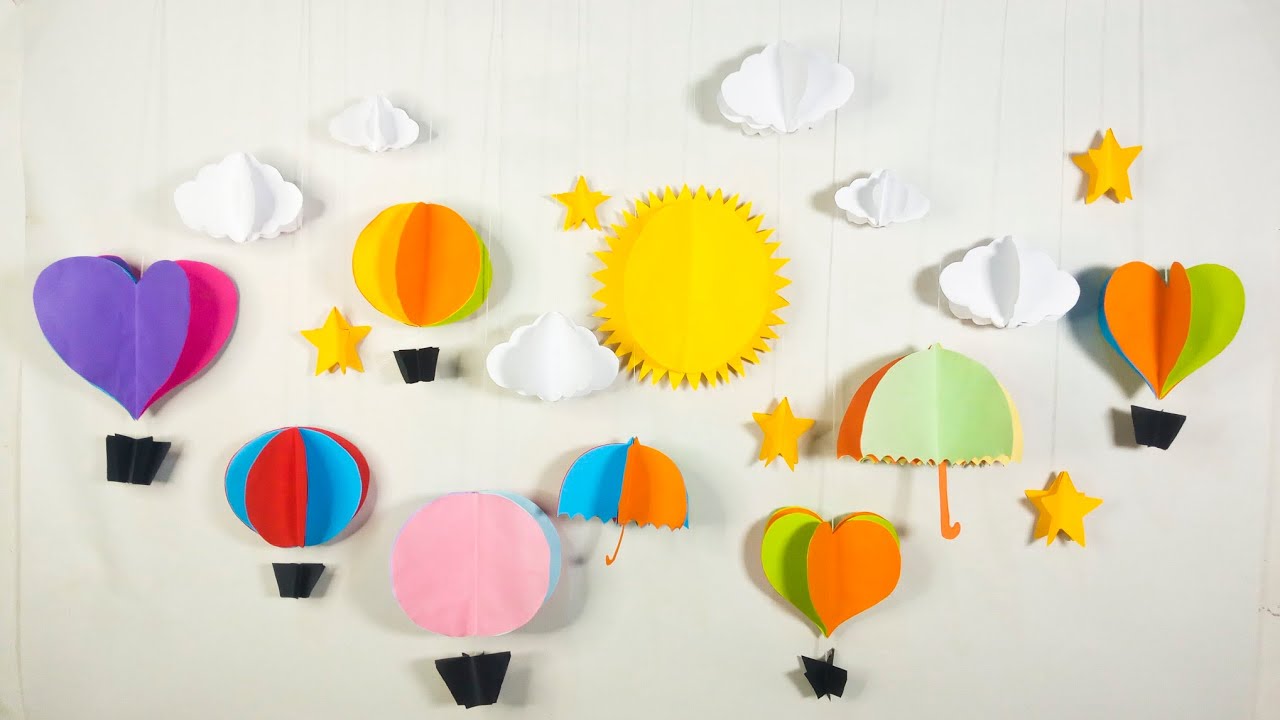 HIASAN DINDING DARI KERTAS ORIGAMI | HIASAN DINDING KELAS TK | HIASAN KELAS DARI KERTAS ORIGAMI