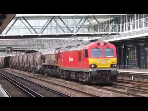 DB Schenker 92015 with Euro Cargo Rail 66242 on Wembley to Dollands Moor China Clay tanks 30/01/2015
