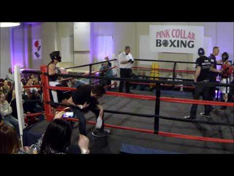 Ladies Pink Collar Boxing Derby - Heather The Hurricane VS Jo Warner