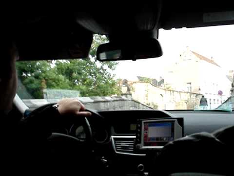 Driving through Bruges
