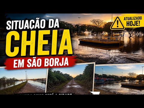 Situação pós cheia do Rio Uruguai em São Borja/RS