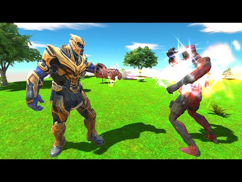 DEADPOOL VS THANOS - Animal Revolt Battle Simulator