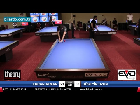 ERCAN ATMAN & HÜSEYİN UZUN Bilardo Maçı - 2018 ERKEKLER 1.ETAP-3. Tur