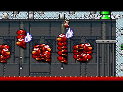 In the Hall of the Wigglers by Freethan - SUPER MARIO MAKER - NO COMMENTARY 1ax