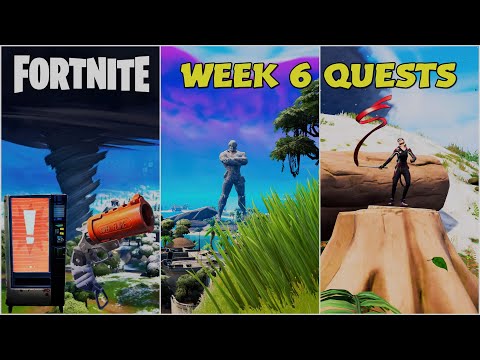 Fortnite Week 6 Quests, Challenges all Completed Live (hopefully) Video Editing.