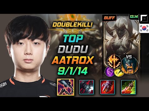 Aatrox Top Build DuDu Goredrinker Conqueror - LOL KR GrandMaster Patch 13.14