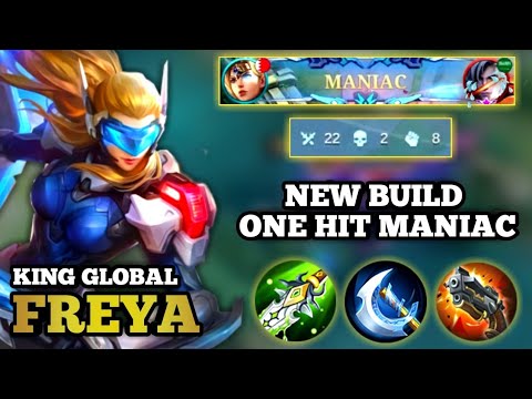 KING FREYA ONE HIT MANIAC! Best Build Top 1 Global Freya Gameplay - Mobile Legends