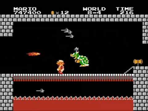 Super Mario Bros. walkthrough 8-4