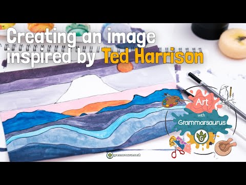 Art with Grammarsaurus - Chromatic - Creating an image inspired by Ted Harrison
