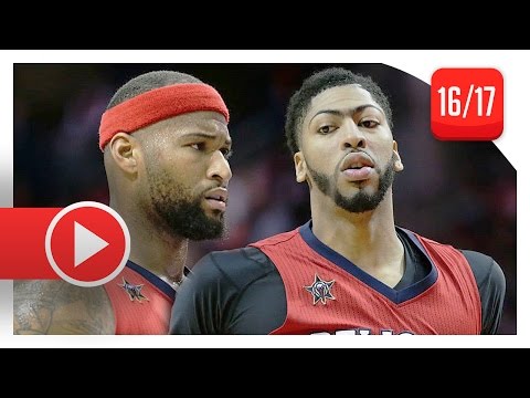 Anthony Davis & DeMarcus Cousins Full Highlights vs Rockets (2017.03.24) - 62 Pts, 22 Reb Total