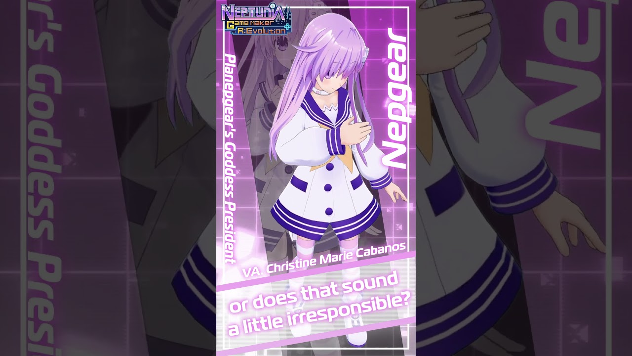 The earnest manager, Nepgear, is here by your side in Neptunia Game Maker R:Evolution!