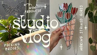 work as a stained glass artist ✦ studio vlog