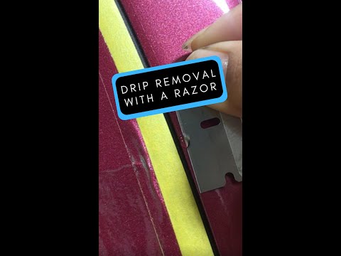 How to remove a clear coat drip with razor & wet sanding!