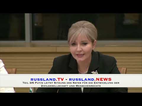Teil 3/6 Putin leitet Sitzung des Rates für die Entwicklung der Zivilgesellschaft und Menschenrecht