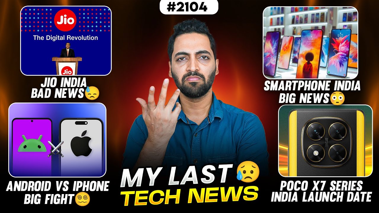 Jio Bad News😓,Smartphone India Big News😳,Android Vs iPhone,POCO X7 Pro Good News,iPad 11 India