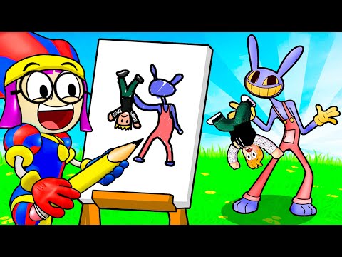 POMNI Plays GUESS MY DRAWING Picture Game CHALLENGE!? (Amazing Digital Circus In ROBLOX!)