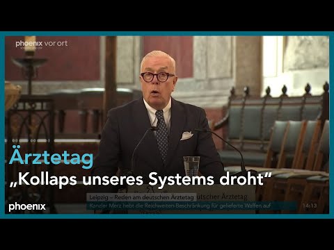 Klaus Reinhardt und Nina Warken anlässlich des 129. Deutschen Ärztetages am 27.05.25